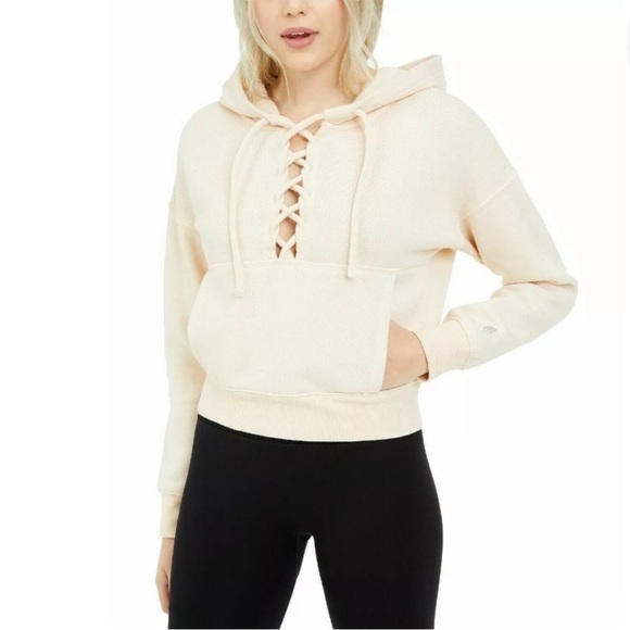 Free People Movement Believe It Lace Up Hoodie Sweatshirt - Picture 1 of 11